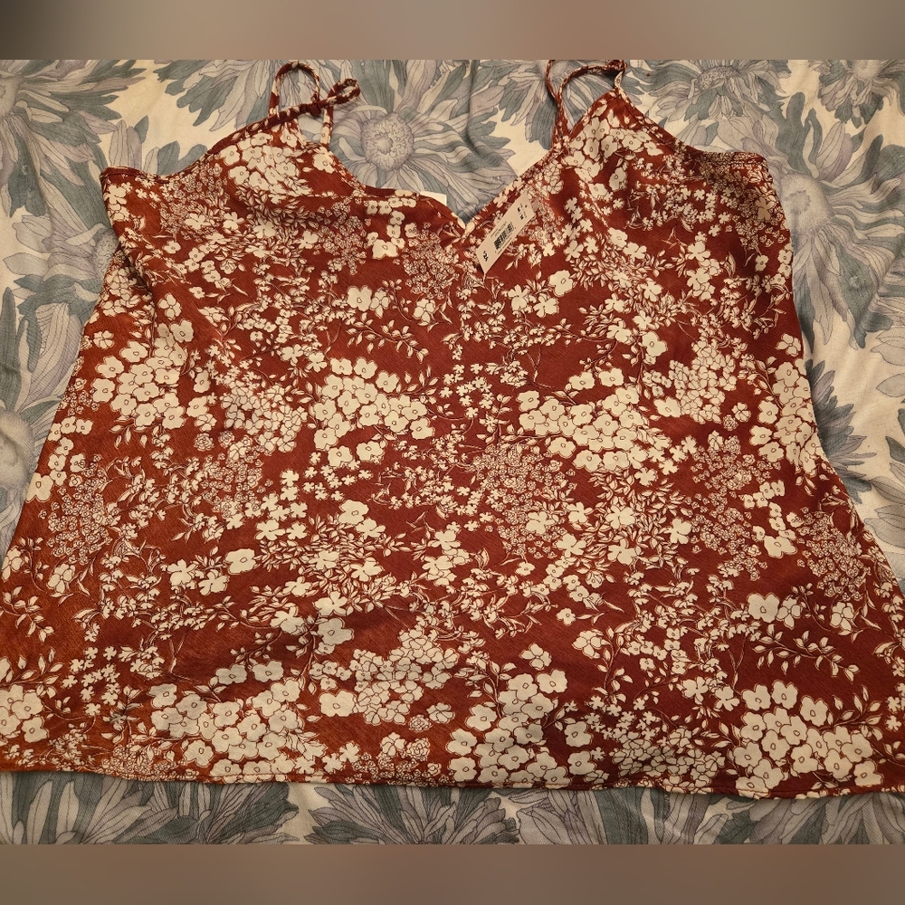 Joe Fresh Burnt Orange Coloured Camisole with Spaghetti Straps